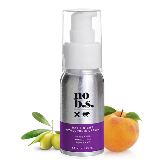 No Bad Stuff - Day & Night Hydrating Cream for Face, Hyaluronic Acid, Jojoba Oil, Apricot Oil & Squalane, Face Cream for All Skin Types, Travel Size