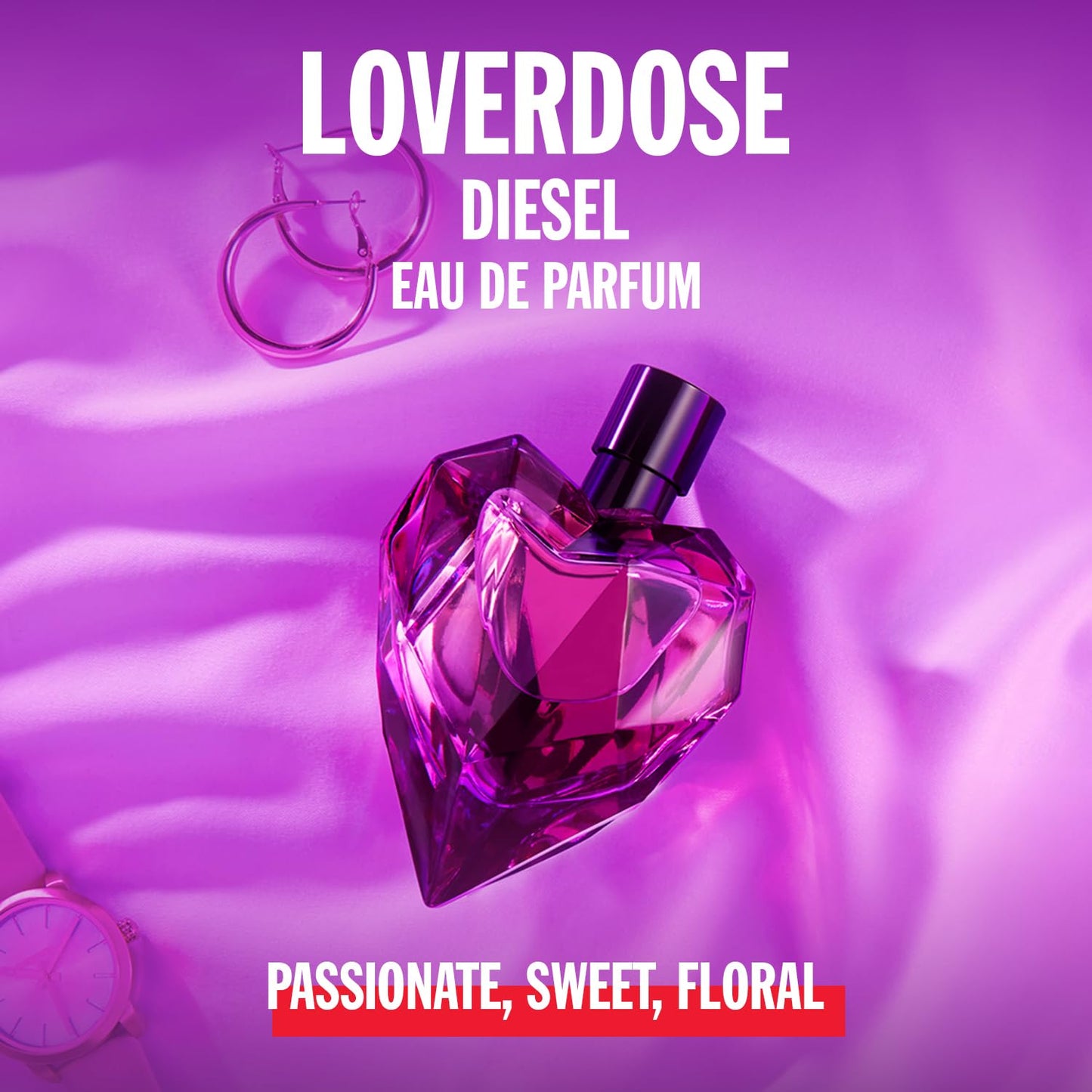 Diesel Loverdose Eau De Parfum Spray Perfume For Women, 1.0 Fl. Oz.