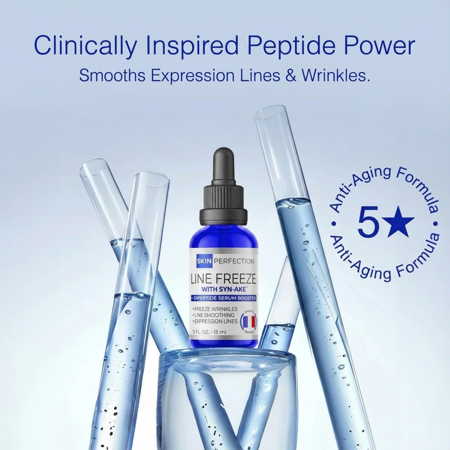 Skin Perfection Syn-AKE Freeze Wrinkles Peptide DIY Anti-Aging Skincare Booster Smooth Firm Vertical Expression Lines Between the Eyebrows the 11's .5