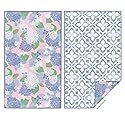 WerkShoppe Hydrangea Tile Microfiber Towel
