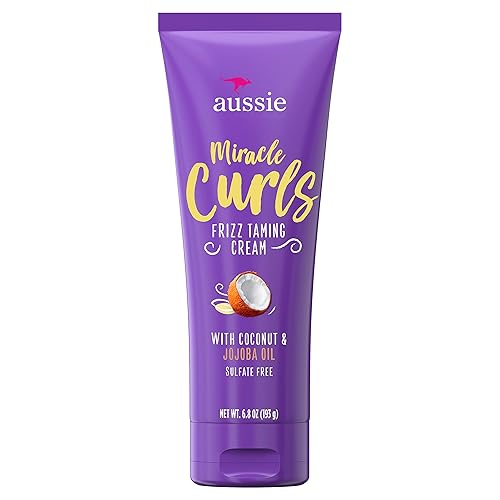 Aussie Miracle Curls Frizz Taming Curl Cream With Coconut & Jojoba Oil, 6.8 oz