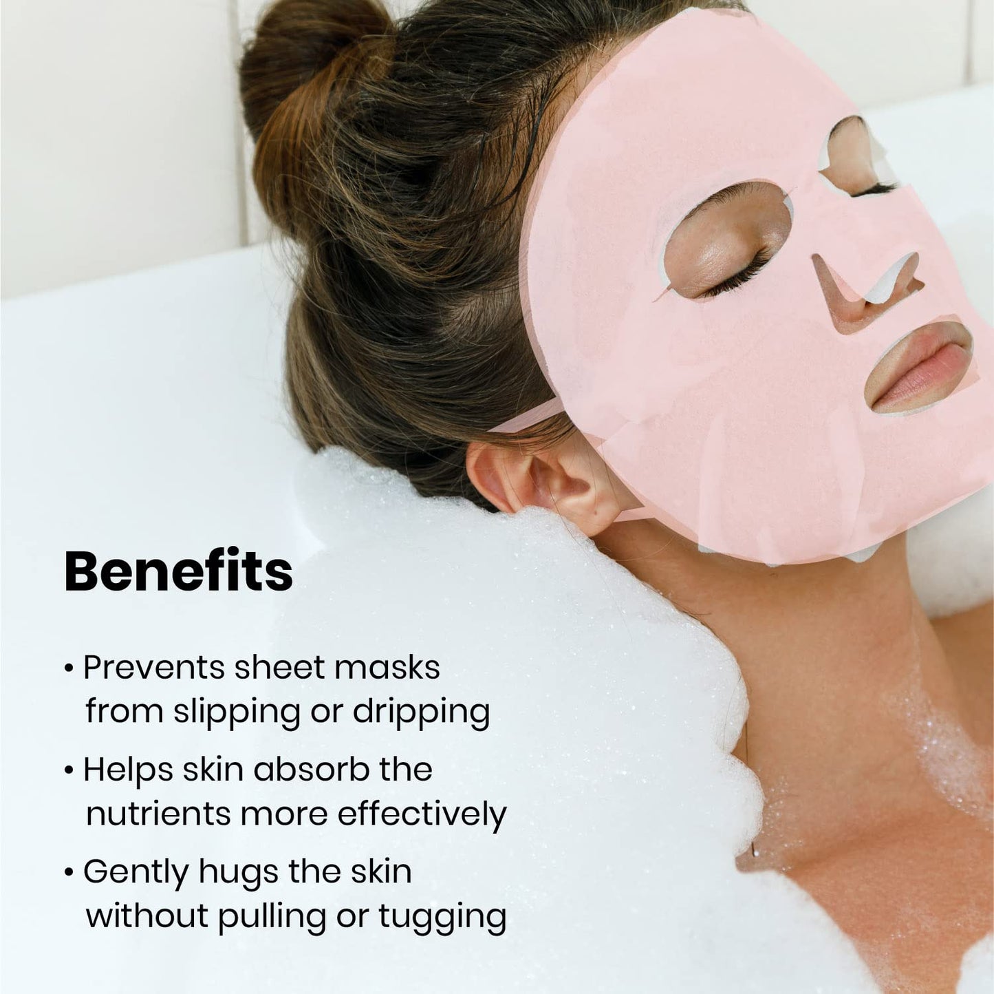 Lindo Silimask - Reusable Anti-Wrinkle Silicone Face Mask Holder for Sheet Masks, Moisturizing Facial Mask Cover, Prevent Evaporation, Beauty Face