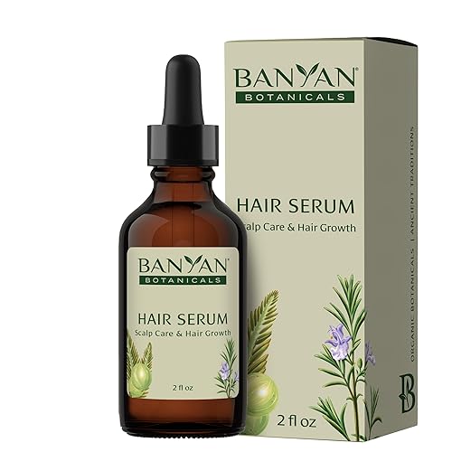 Banyan Botanicals Hair Serum - Ayurvedic Herbal Oil for Scalp Care & Healthy Hair Growth - with Organic Amla, Rosemary & Castor Oil - 2 fl oz - Vegan