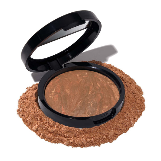 LAURA GELLER NEW YORK Award-Winning Baked Balance-n-Brighten Color Correcting Powder Foundation - Toffee - Buildable Light to Medium Coverage