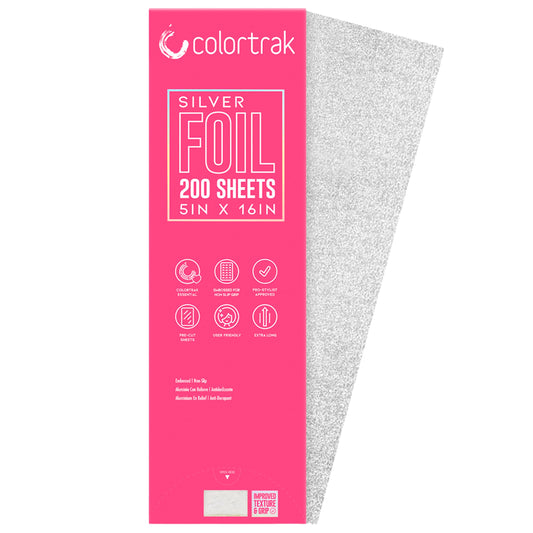 Colortrak Embossed Hair Coloring Foil Sheets, Professional, Convenient 5 x 16 inch Extra Long Pre-cut Sheets, Easy to Grab During Processing, Silver Beauty & Personal Care Colortrak