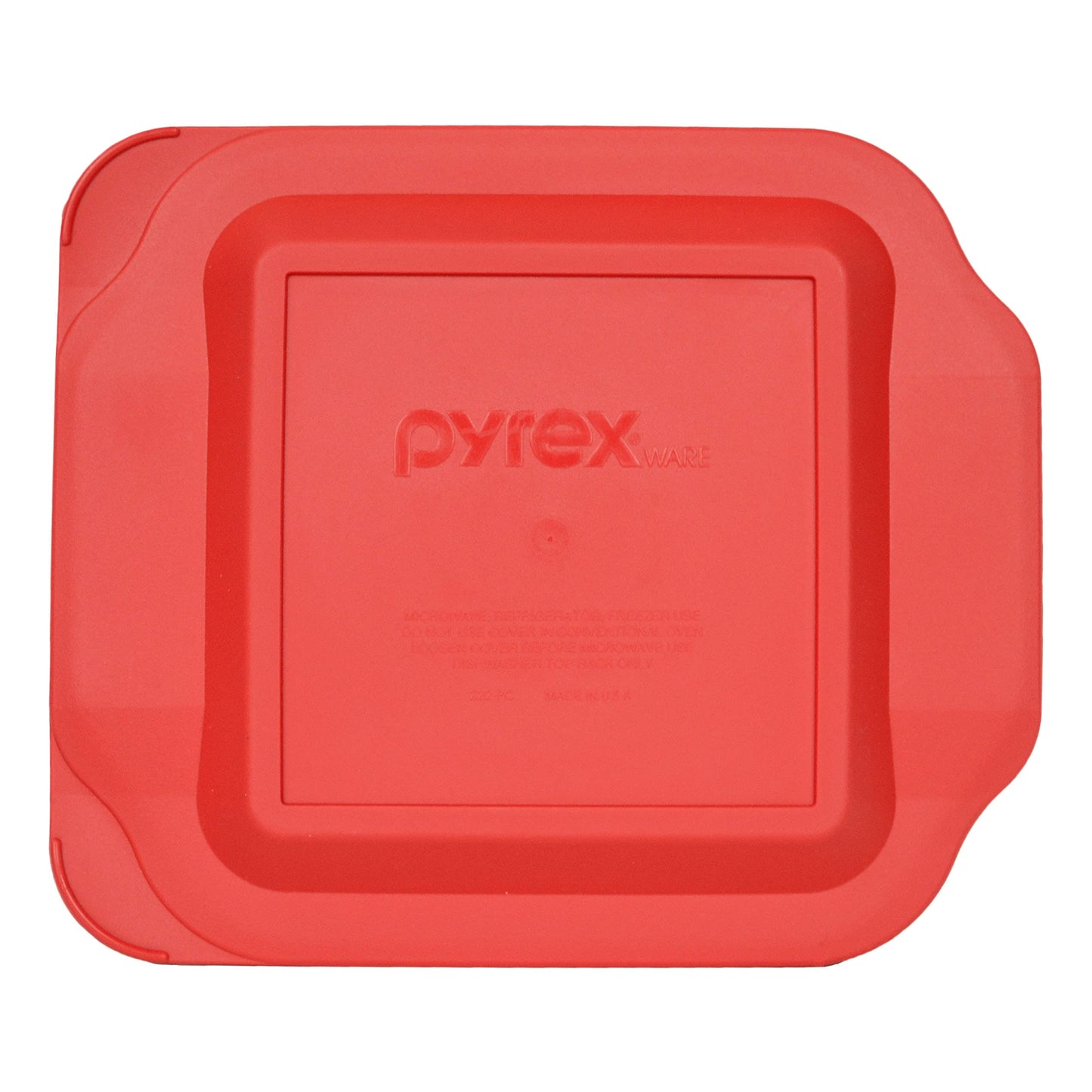 Pyrex 222-PC 2qt Red Food Storage Replacement Lid (2-Pack) - Made in USA