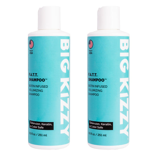 Volumizing Biotin Shampoo Set of 2, 8.5oz - Color, Keratin Treatment, Hair Extension Safe. Sulfate, Paraben & Oil Free, Body Building, Thickening