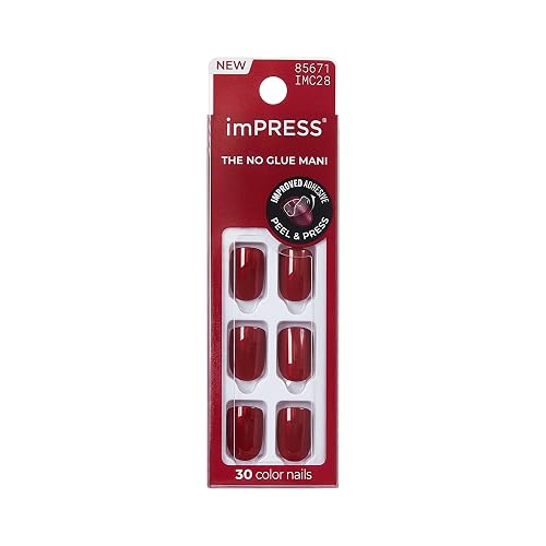 KISS imPRESS Color Press-On Manicure Fake Nails, Vivid Lavender - Short & Square, Solid Purple, Ready To Wear, Chip Proof, Smudge Proof, No Dry Time Beauty & Personal Care imPRESS
