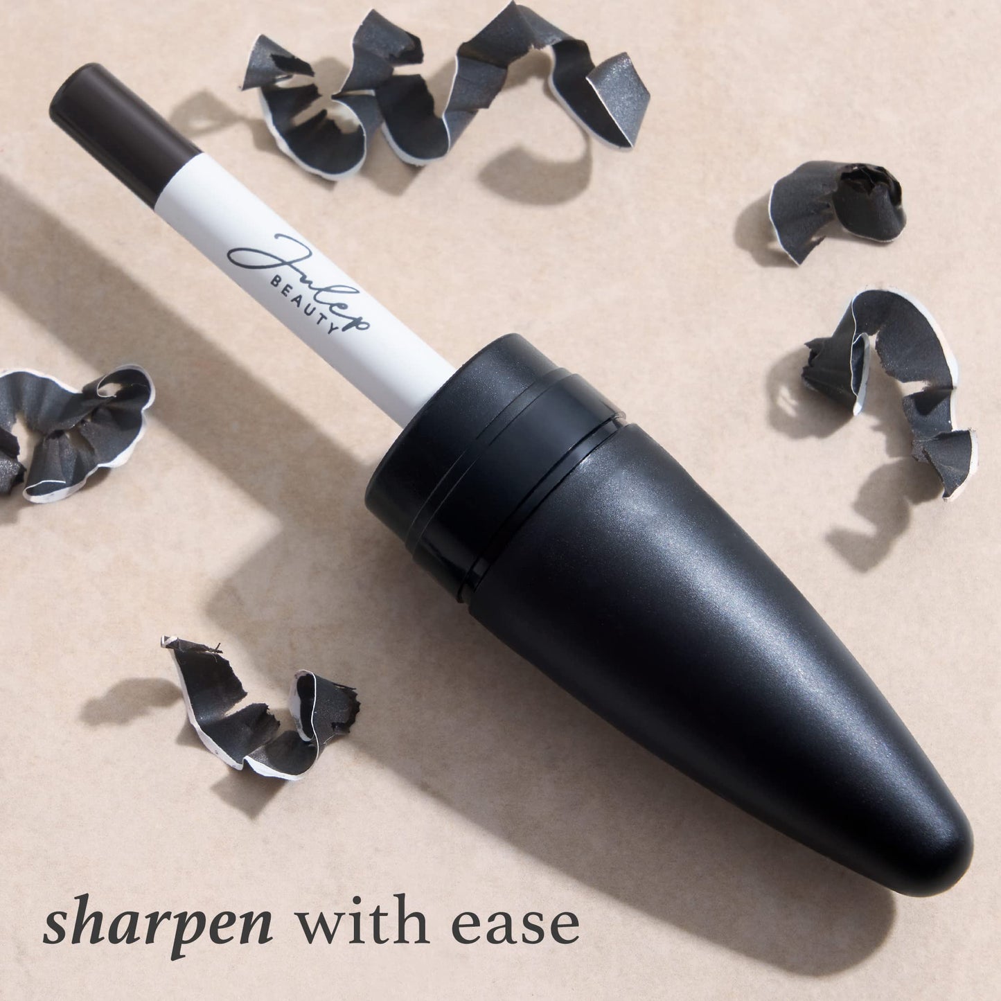 Julep Cosmetic Makeup Pencil Sharpener - Eyeliner, Lip Liner and Eyebrow Pencils - Compact Travel Friendly - Easy to Clean - Universal Sharpener