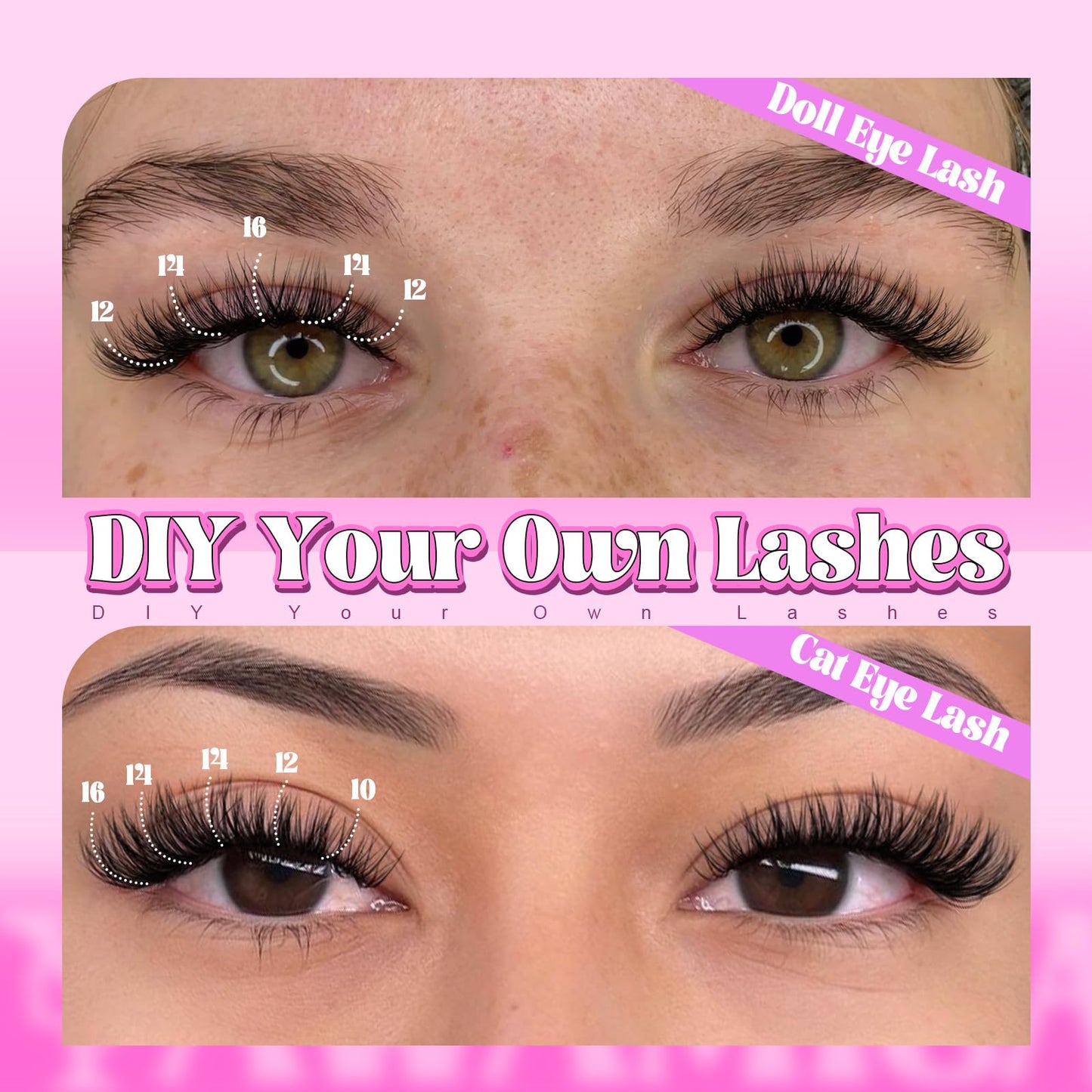 Yawamica Wispy Lash Clusters C Curly Individual Lashes DIY Cluster Eyelash Extensions 10-16mm Natural Eyelash Clusters 144 pcs Soft Lashes Clusters Beauty and Personal Care Yawamica