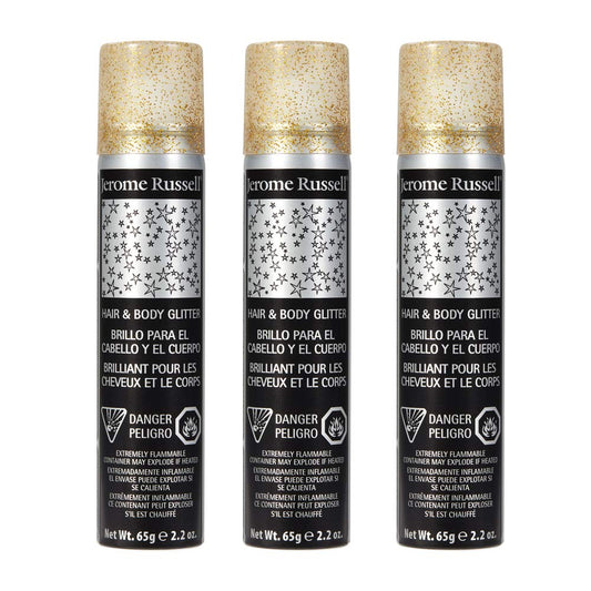 Jerome Russell Temporary Hair and Body Glitter Color Spray, Travel Spray, Lightweight, Adds Sparkly Shimmery Glow, Perfect to use On Hair, Skin, or Beauty & Personal Care Jerome Russell