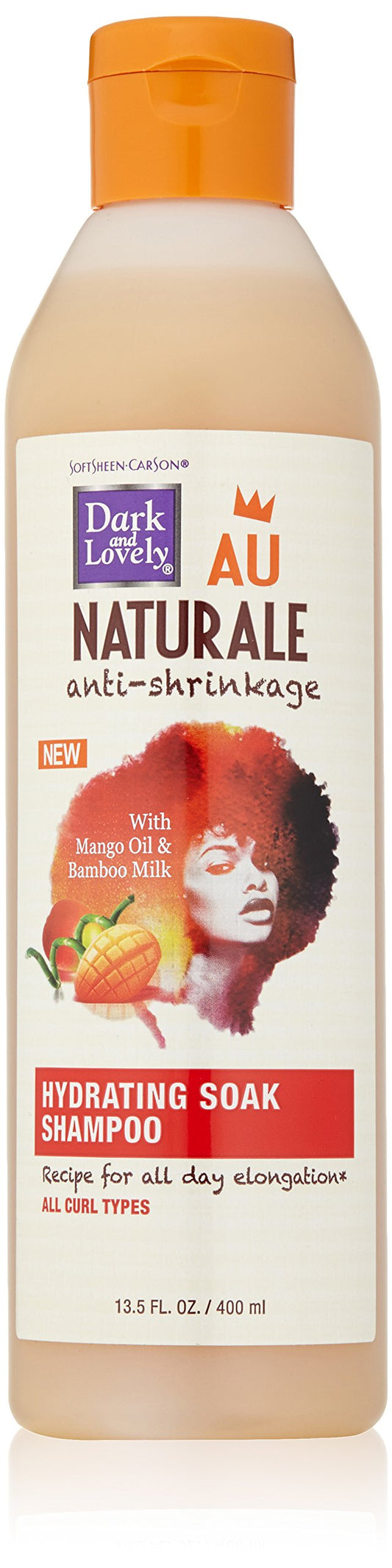 Curly Hair Products by SoftSheen-Carson, Dark and Lovely Au Naturale Anti-Shrinkage Hydrating Soak Shampoo, with Mango Oil and Bamboo Milk, For All Beauty & Personal Care SoftSheen