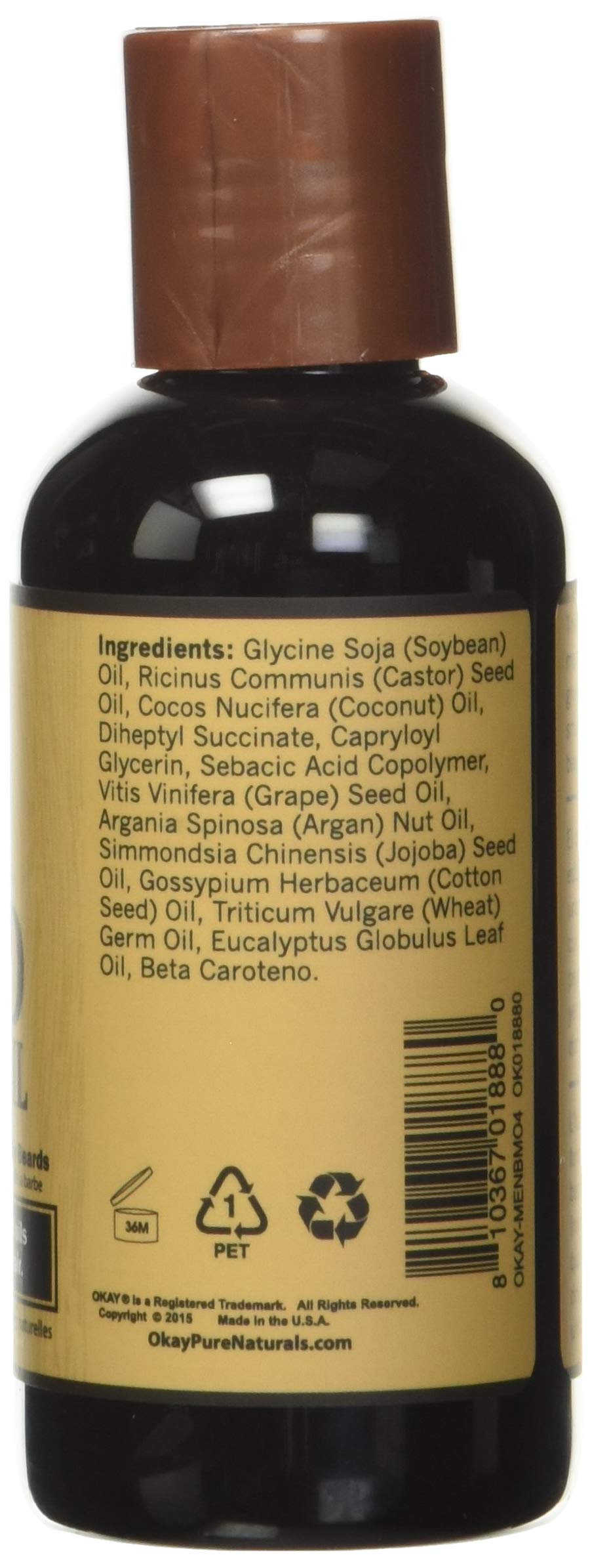 Okay Men's Beard Miracle Oil, 4 Oz