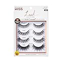 KISS Lash Couture Faux Mink False Eyelashes Multipack, Celebrity Favorite Wispy Effect, Volume & Curl, Lash Extensions Look, Crisscross Pattern