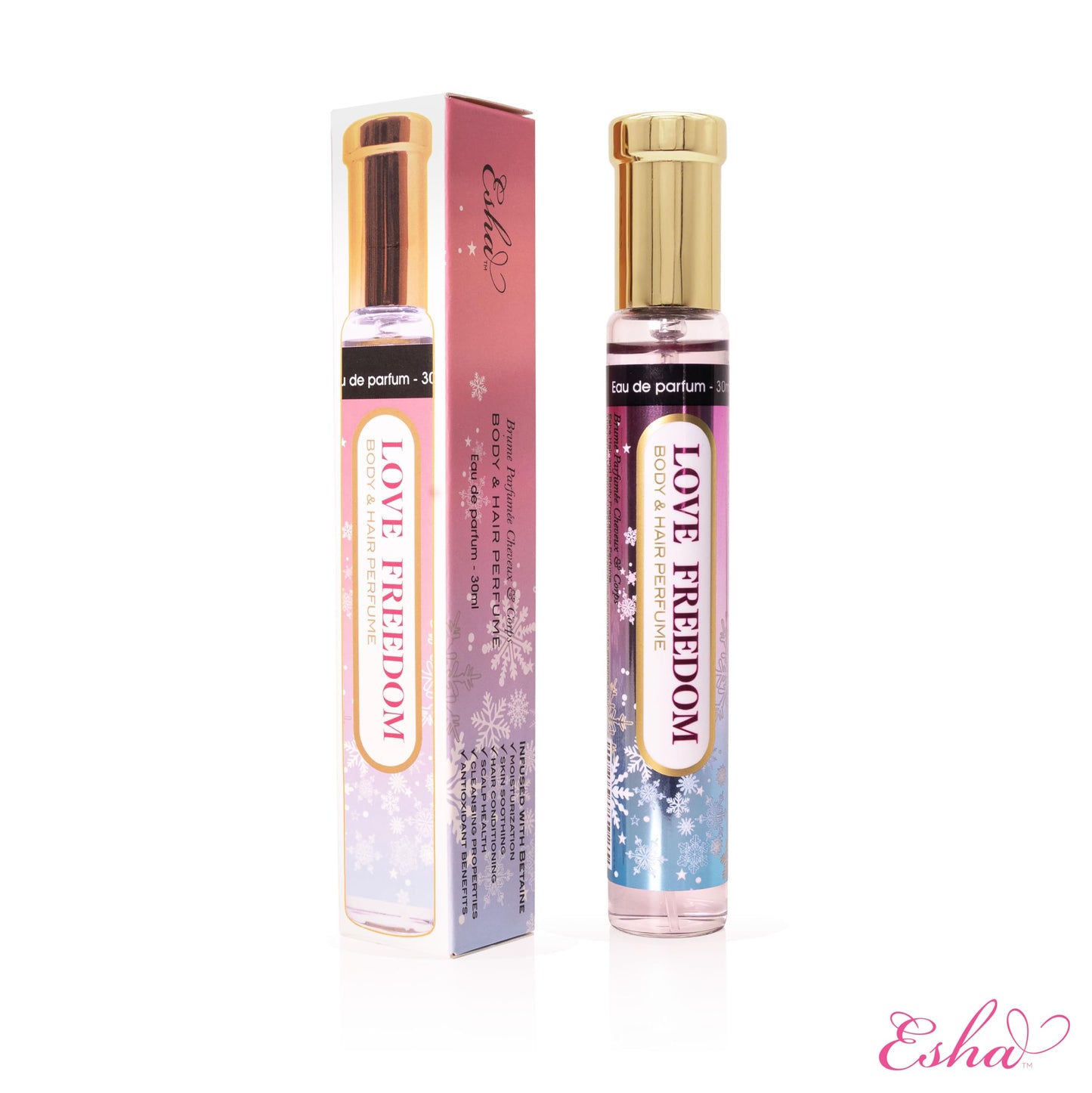 Esha Body & Hair Perfume Mist - Eau de Parfum for Women - Infused with Betaine - (LOVE FREEDOM) Beauty & Personal Care Esha
