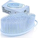 Avilana Premium Exfoliating Body Scrubber - Trusted Since 2017 - SGS Certified Silicone Bath Brush, Firm Bristles Smooth Rough Bumpy Skin Texture