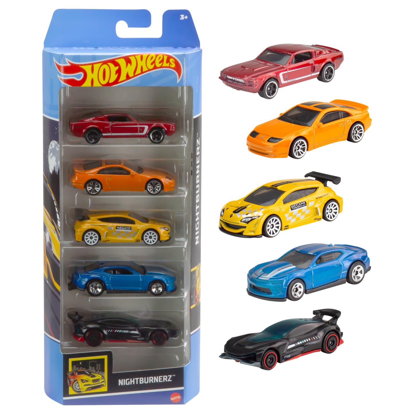 Hot Wheels 1:64 Scale Die-Cast Toy Cars 5-Pack, Set of 5 Toy Race Cars, Hot Rods, Character Cars, Rescue or Pick-Up Trucks (Styles May Vary)
