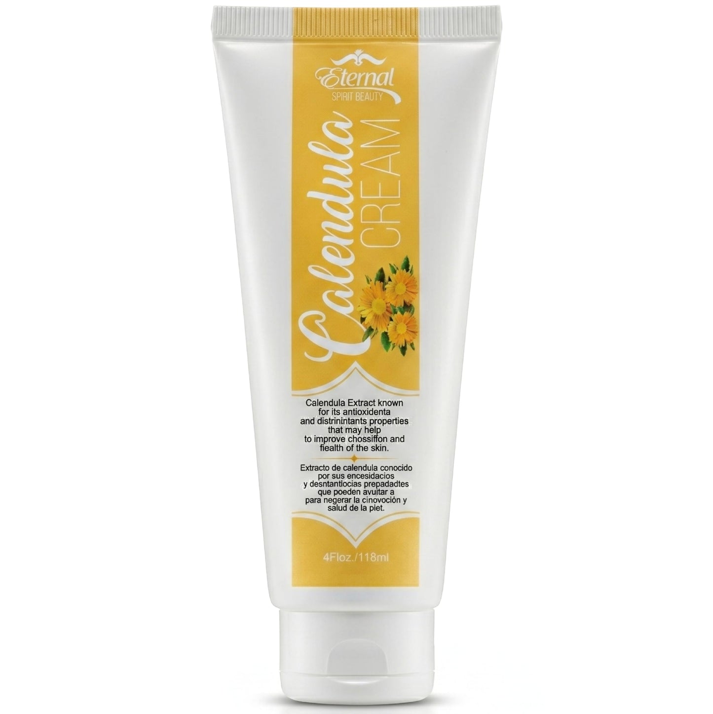 Eternal Spirit Beauty Calendula Cream - Soothing Skin Moisturizer with Calendula Officinalis Extract, Squalane & Hyaluronic Acid - Hydrating Body