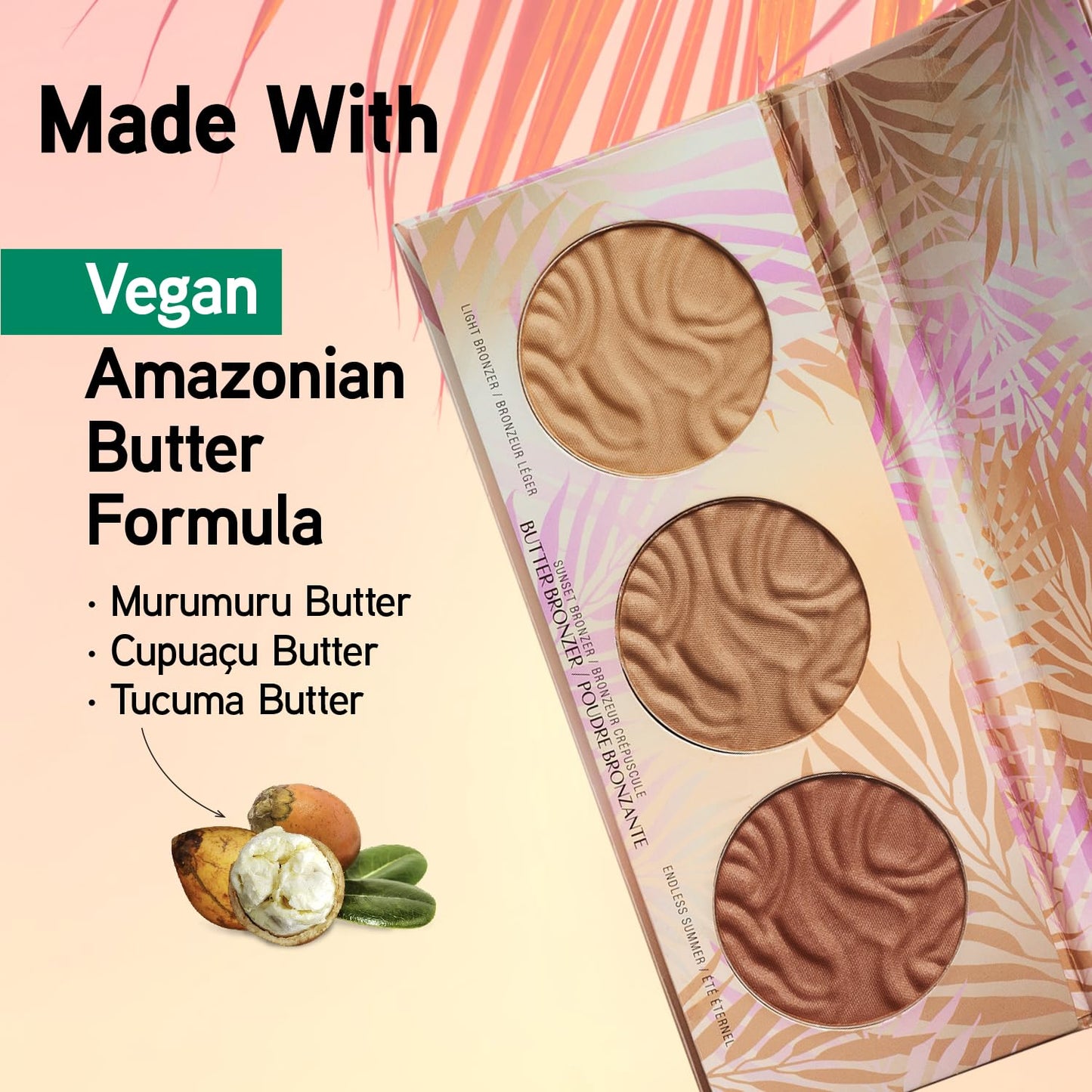Physicians Formula Murumuru Butter Bronzer Face Makeup Palette Set, Includes Nourishing Butter Bronzer, Highlighter, Blush, Dermatologist Tested