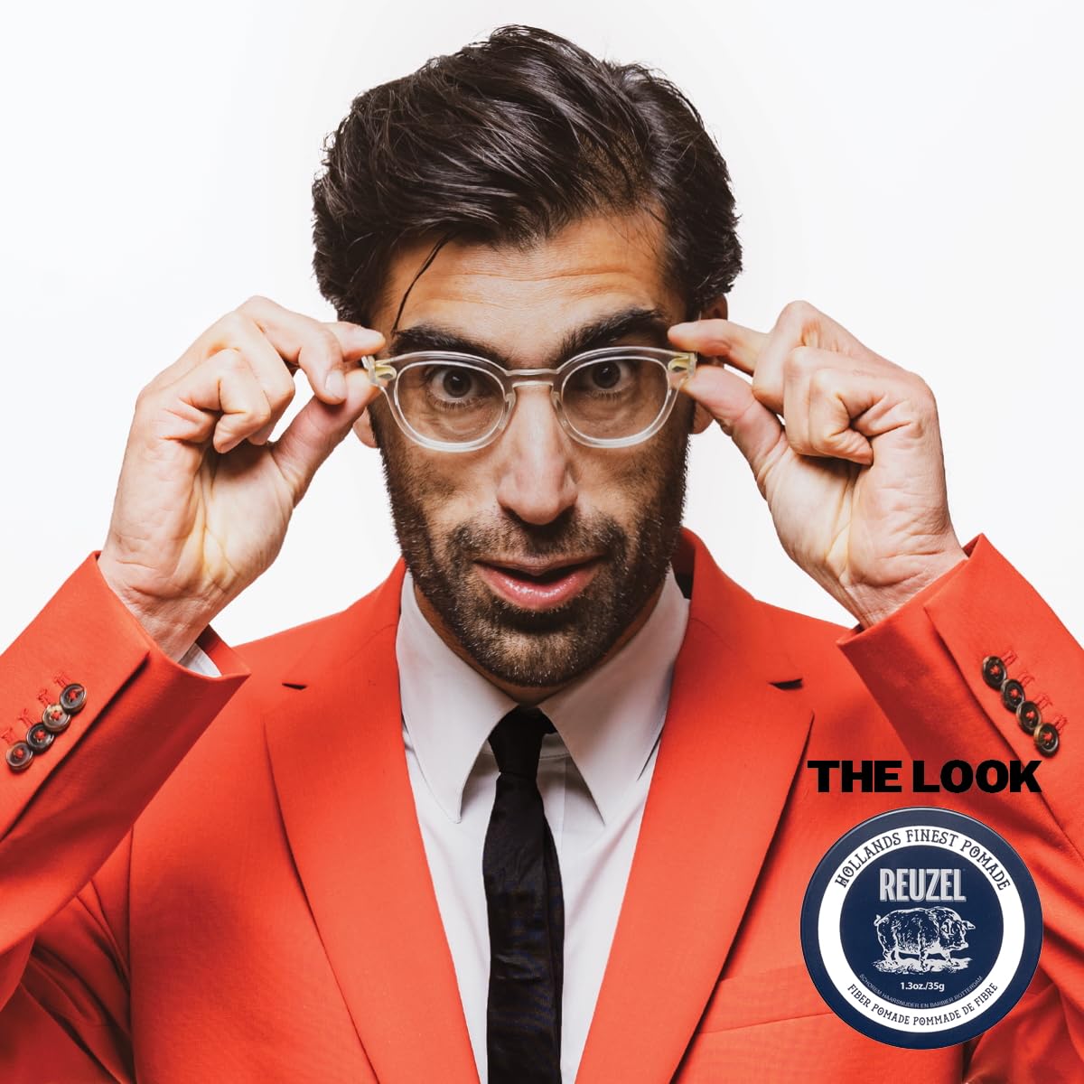 REUZEL Fiber Pomade, Firm and Pliable All Day Hold, Water Soluble Styling, Low Shine and Flake Free, Easy To Wash Out, For All Hair Types