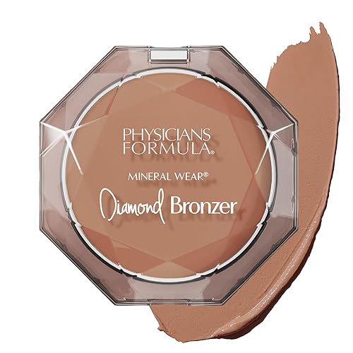 Physicians Formula Mineral Wear®Diamond Bronzer - Creamy Powder-Serum Hybrid, Weightless & Dewy Finish, Minimizes Appearance of Pores & Fine Lines