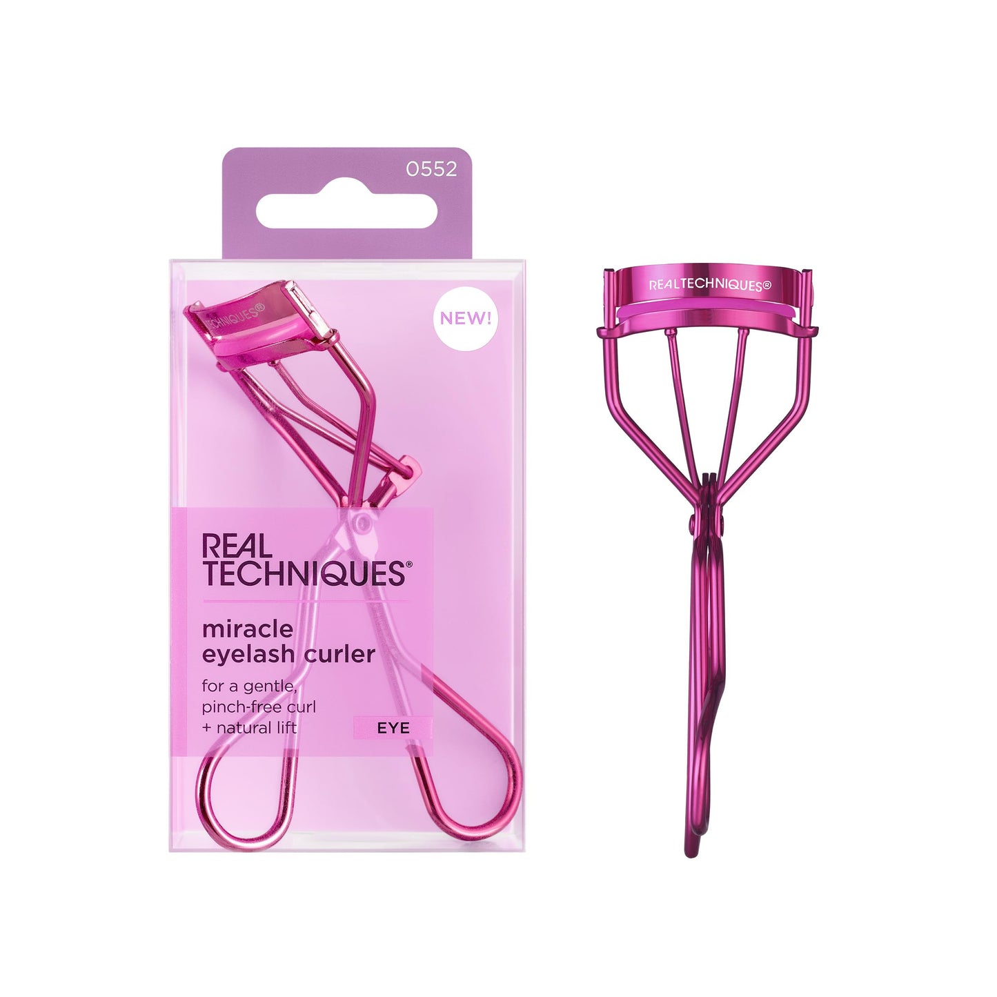 Real Techniques Miracle Eyelash Curler, Gentle Lash Tool for Lifted Lashes, Use with Mascara for Extra Volume, Travel-Size Lash Curler, Comfort Grip Beauty and Personal Care Real Techniques