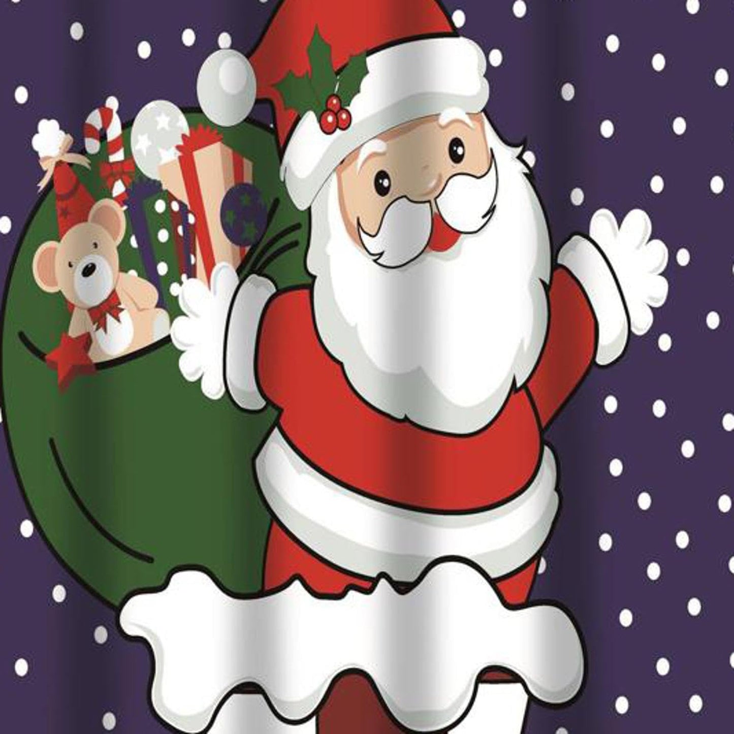 Carnation Home Fashions "Up on The Rooftop" Fabric Shower Curtain, 72"x70"