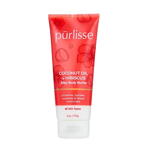 purlisse Coconut Oil Coffee + Hibiscus Body Butter: Cruelty-free & clean, Paraben & Sulfate-free, Nourishes & deeply moisturizes, Hibiscus soothes