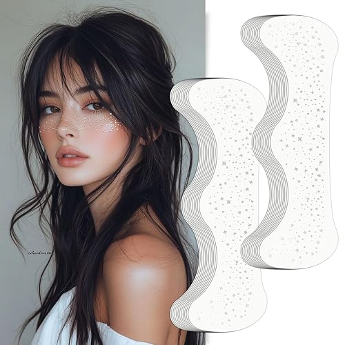Wodelanle Glitter Freckles Face Tattoo, 24 Count Silver Face Glitter Speckles Makeup Patches, Glow Up Makeup Patches, Cute Glitter Freckles Makeup