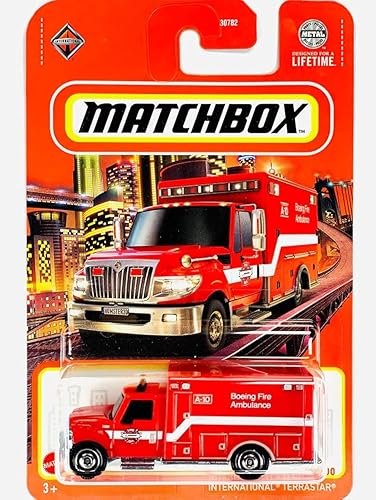 Matchbox International Terrastar Boeing Fire Ambulance 71/100 1:64 Scale Die-Cast Vehicle