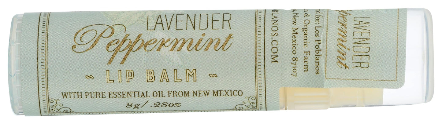 Los Poblanos, Lip Balm Lavender Peppermint, 0.28 Ounce