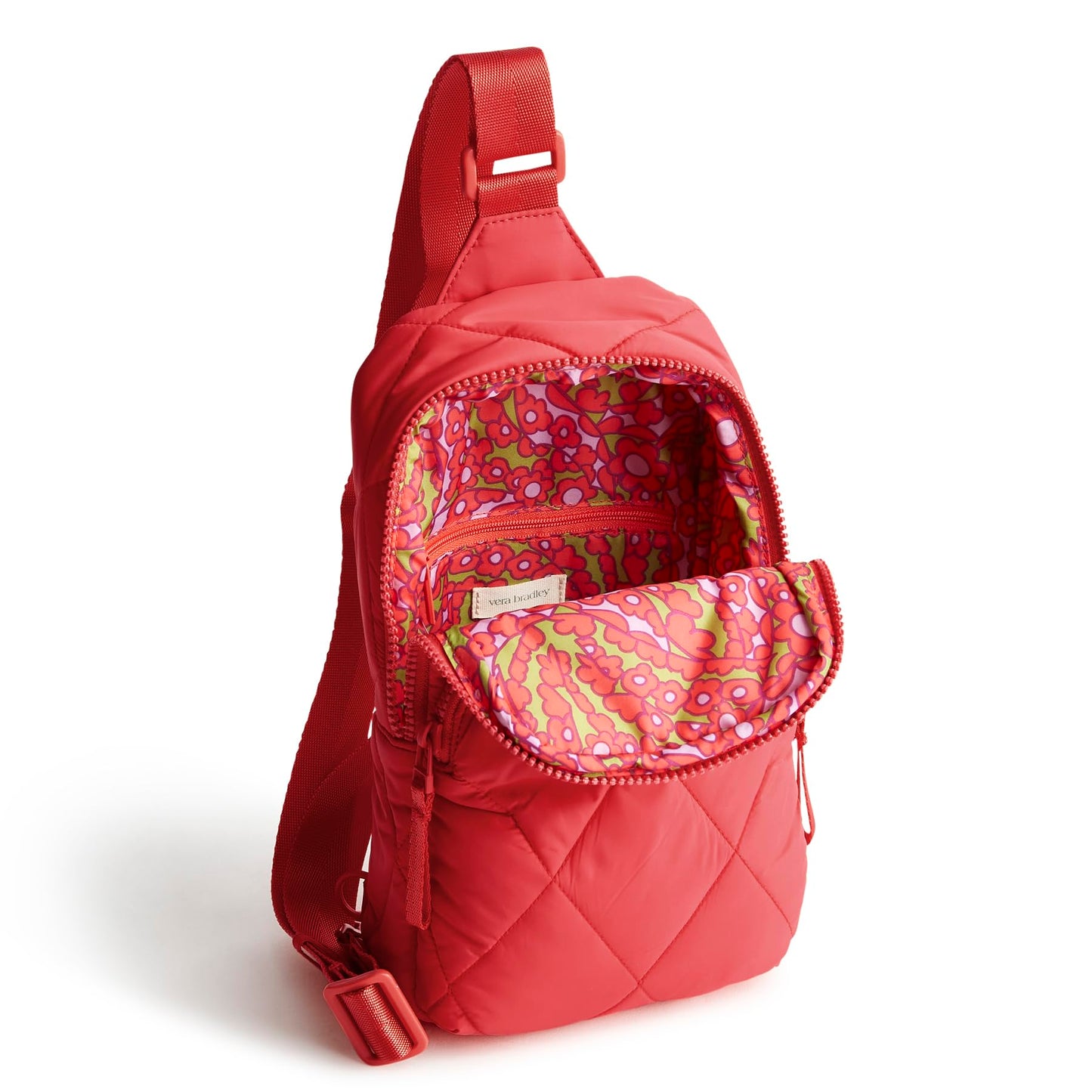 Vera Bradley Women's Featherweight Lorman Sling Backpack Bag, Cayenne, One Size