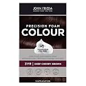 John Frieda Precision Foam Colour, Deep Cherry Brown 3VR, Full-coverage Hair Color Kit, Anti-Fade Gray Coverage, Deep Color Saturation Hair Dye, 1