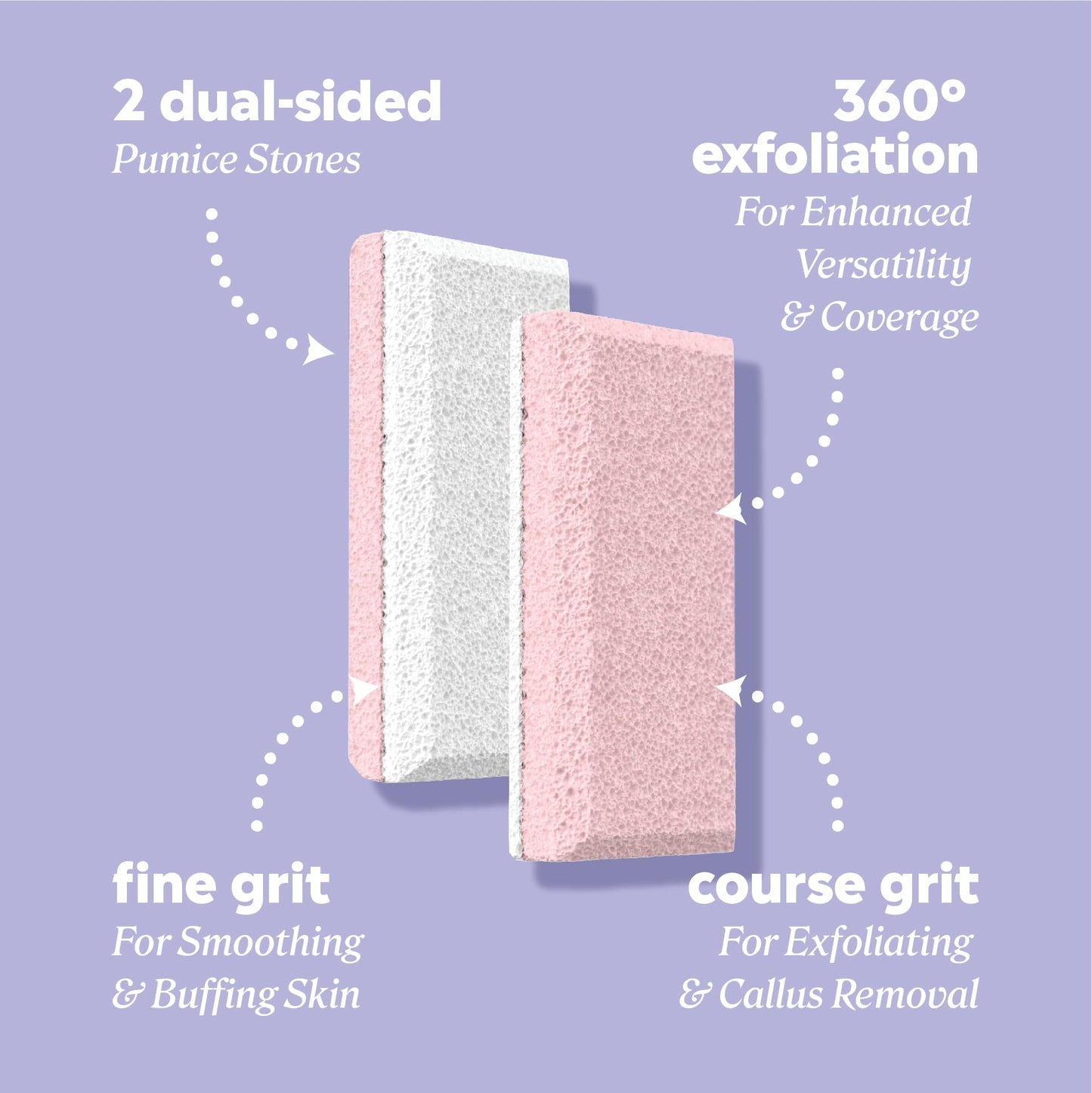 Onyx Professional Double Sided Pumice Stone, 2 Pack - 100% Siliglass Callus Remover for Feet, Elbows, Knees, Dead Skin, Heels, Hands, Foot File Beauty and Personal Care Onyx Professional