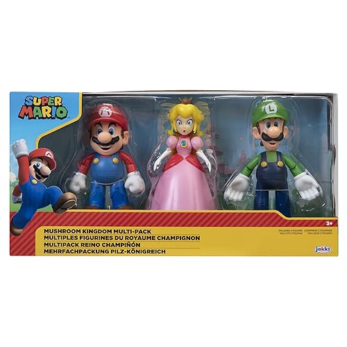 World of Nintendo New 2018 Mushroom Kingdom Diorama Gift Set - 3 Figure Pack Action Figure Pack