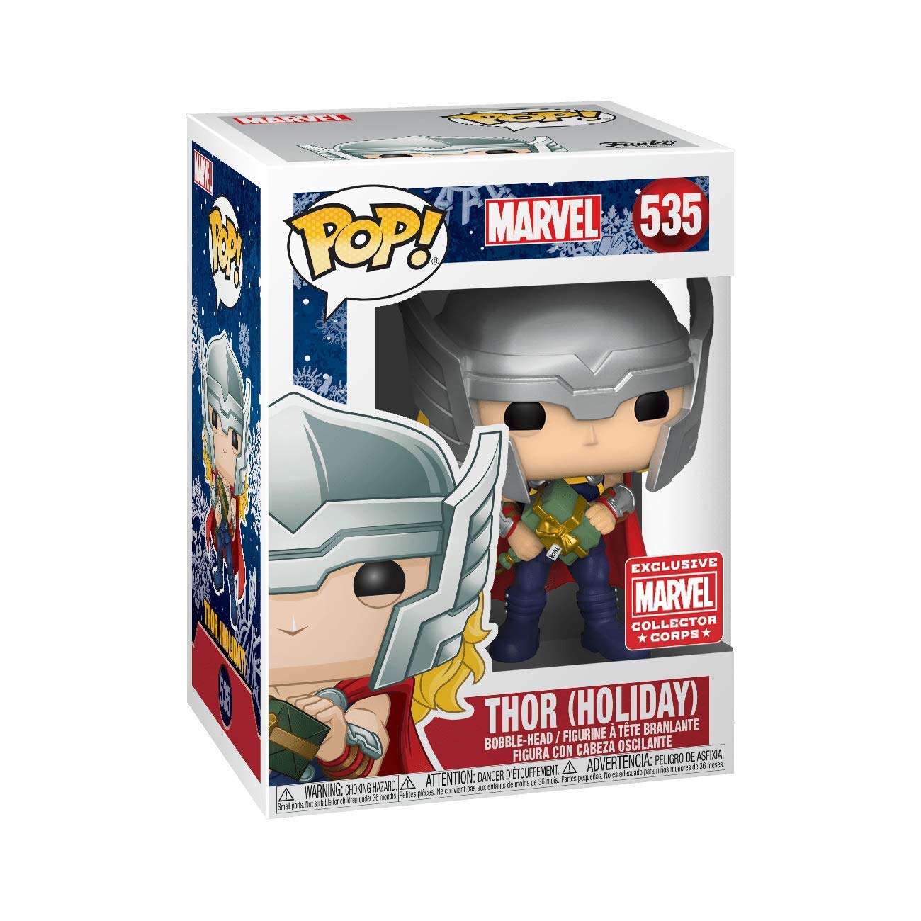 POP! Funko Exclusive Marvel Collector Corps #535 Thor (Holiday) wth Free Acrylic Case