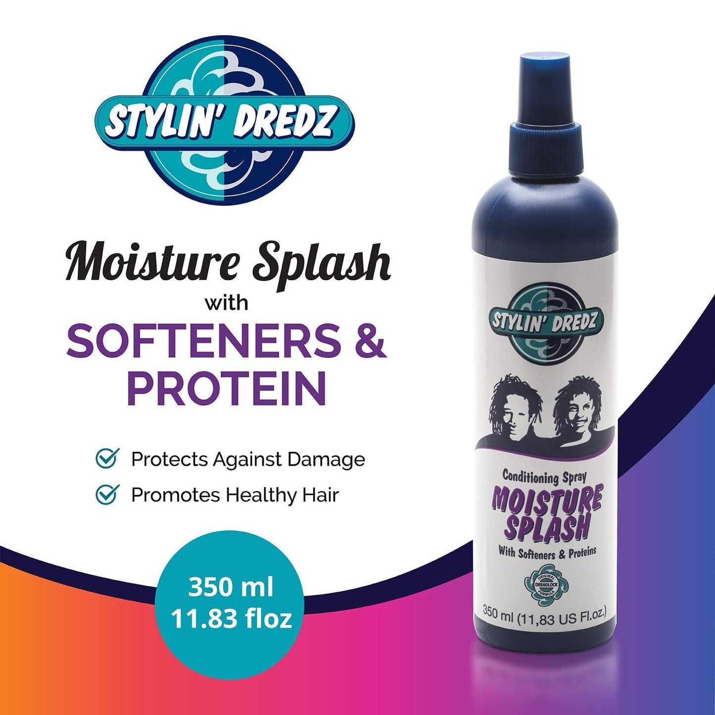 Stylin Dredz Moisture Splash Conditioning Braid Spray and Dreadlock Moisturizer Spray - 350 ml Single