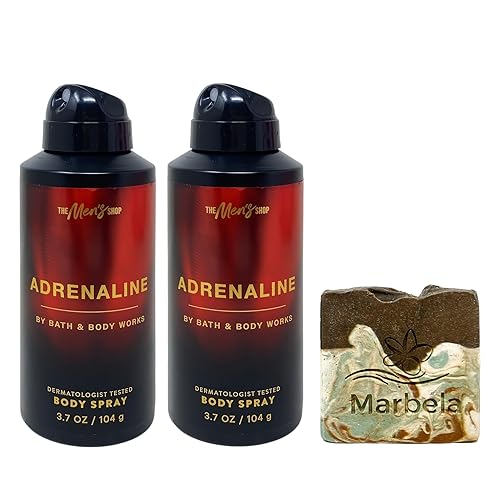 Bath & Body Works Adrenaline - 2 Body Sprays with a Cabin Spice Soap