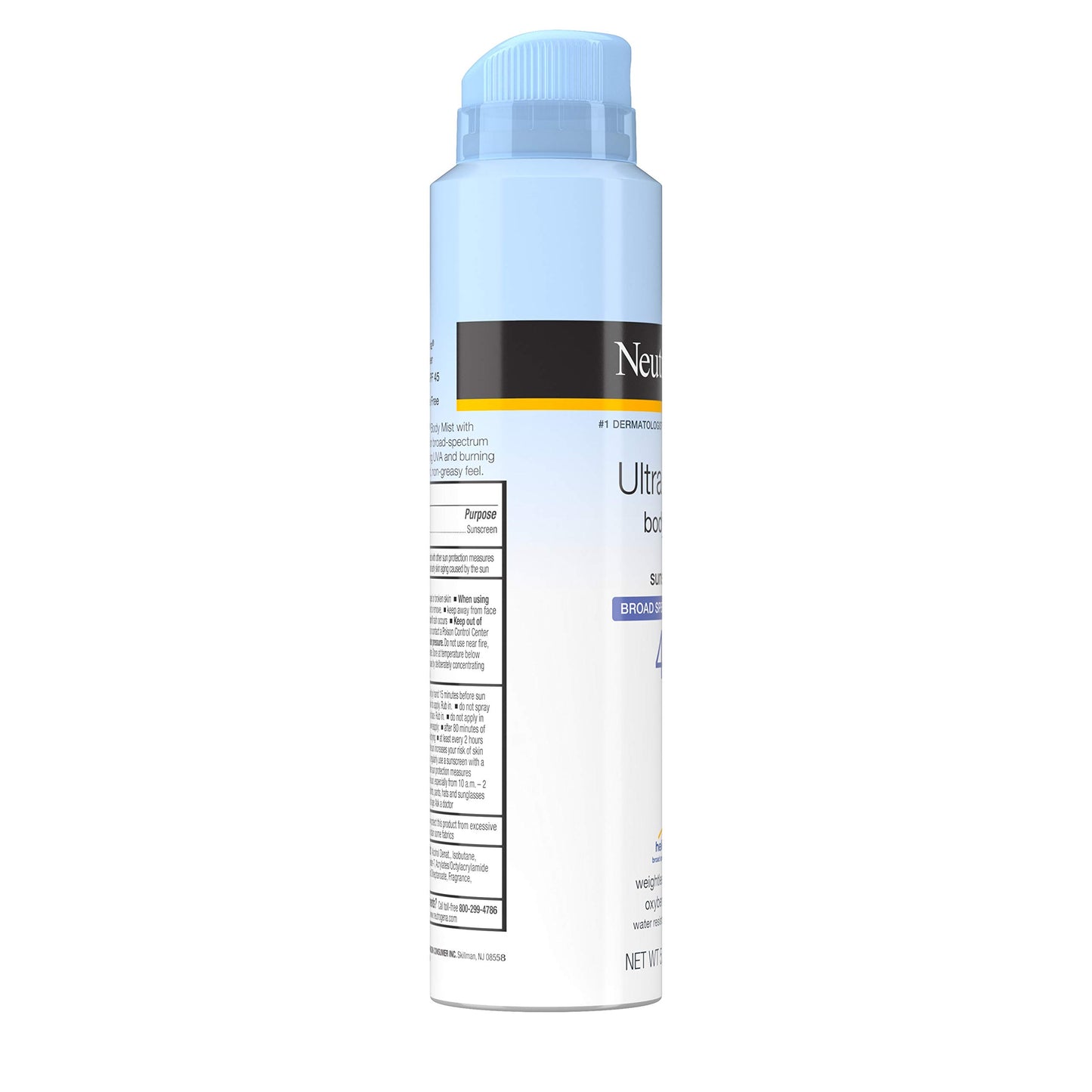 Neutrogena Ultra Sheer Spf#45 Body Mist Full Reach Spray 5 Ounce (148ml) (3 Pack)