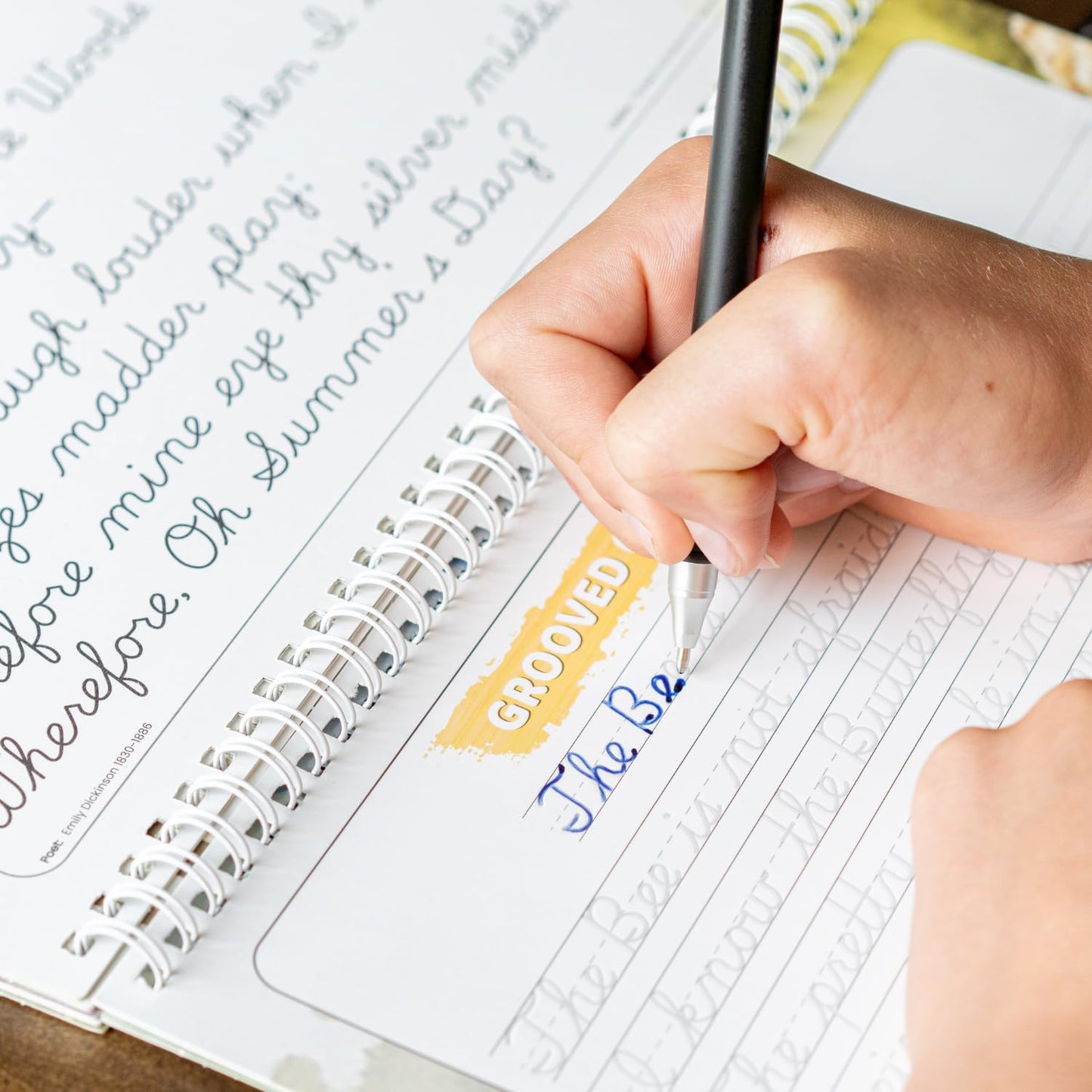Grooved Cursive Handwriting Workbook – Reusable Practice Book for Kids Ages 8–12, Magic Tracing Workbook by Graceful By Design