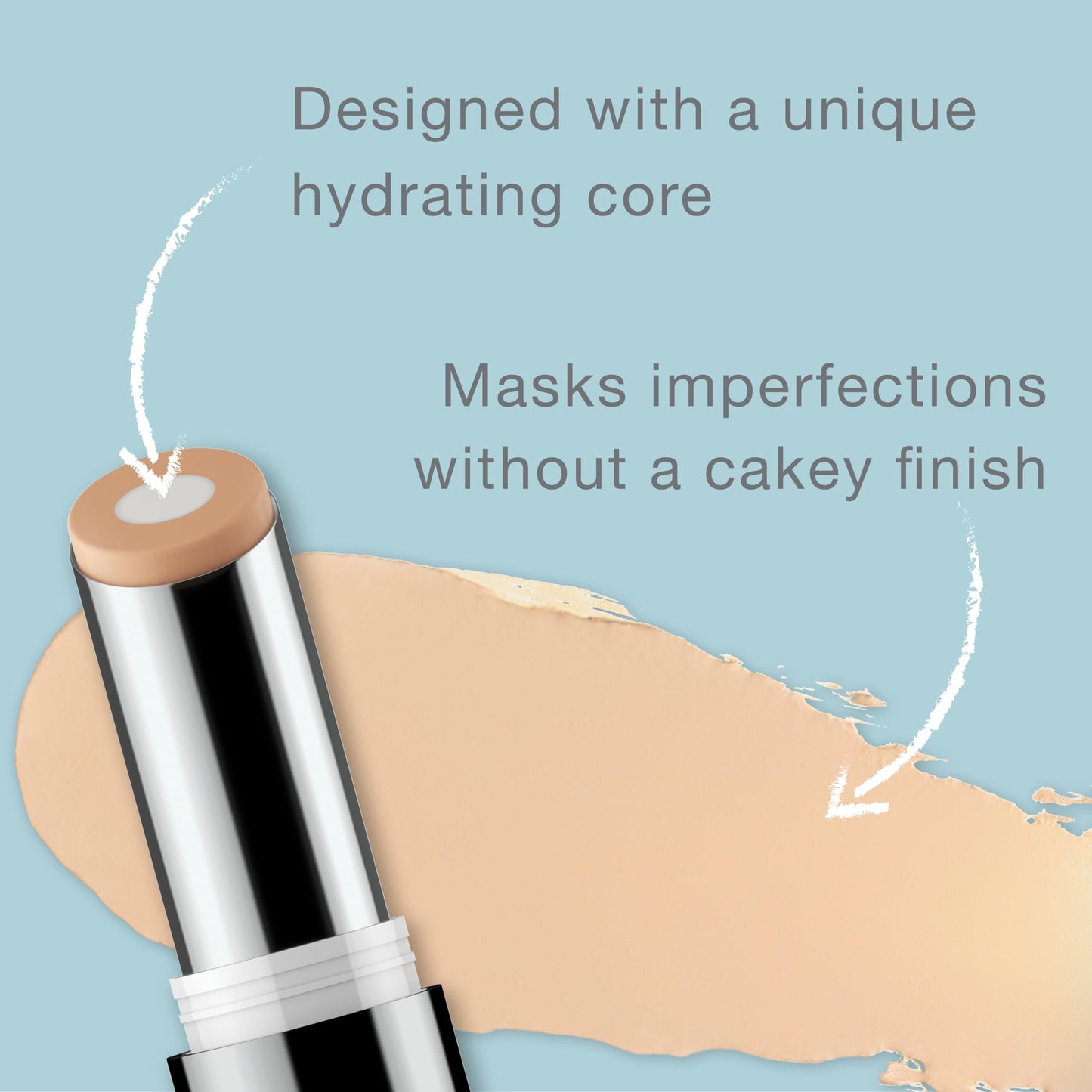 Neutrogena Hydro Boost Hydrating Concealer Stick for Dry Skin, Oil-Free, Lightweight, Non-Greasy and Non-Comedogenic Cover-Up Makeup with Hyaluronic