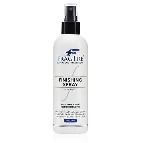 FRAGFRE Hair Finishing Spray Firm Hold 8 oz - Hair Spray for Sensitive Skin - Fragrance Free Hypoallergenic Parabens Free - Holds and Protects Your