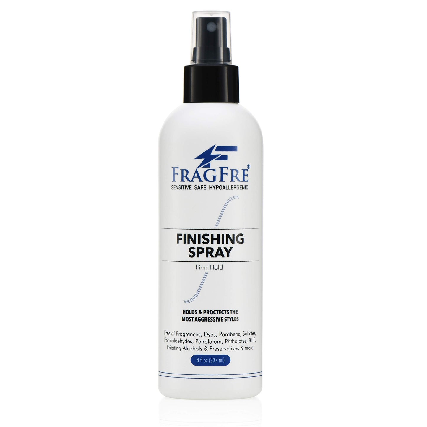 FRAGFRE Hair Finishing Spray Firm Hold 8 oz - Hair Spray for Sensitive Skin - Fragrance Free Hypoallergenic Parabens Free - Holds and Protects Your