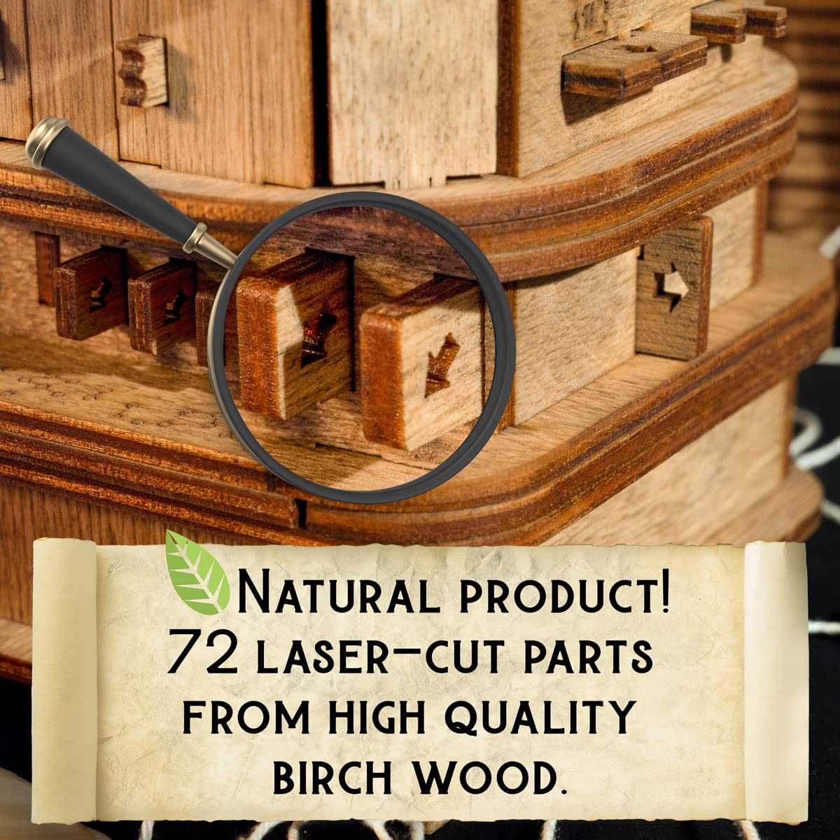 iDventure Cluebox – Davy Jones Locker 3D Wooden Puzzle Box, Escape Room Game, Brain Teaser & Gift Box for Adults, Birthday Gadget for Men