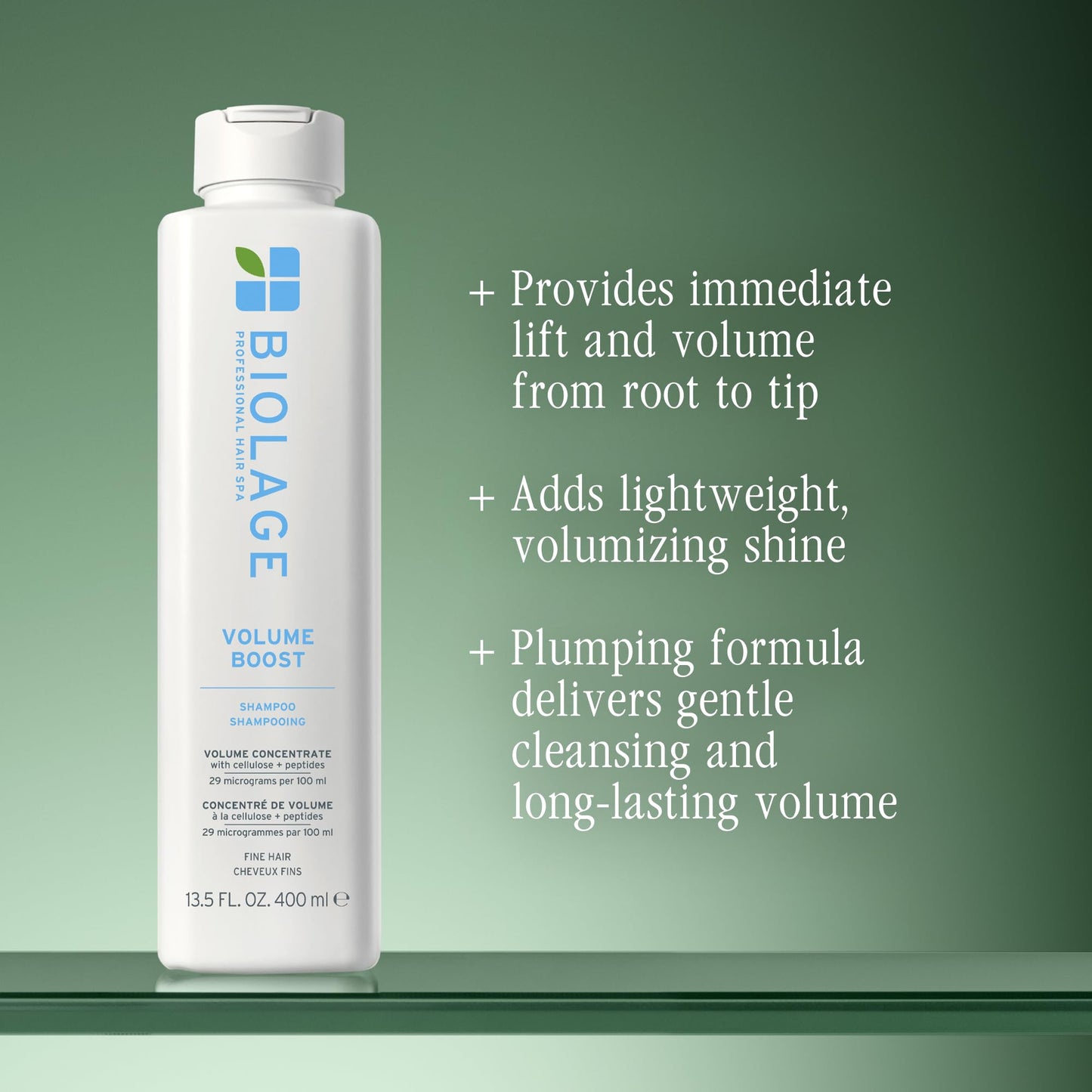 Biolage Volume Boost Shampoo for Fine Hair - Creates Lasting, Lightweight Volume, Root Lift & Shine, With Cellulose and Peptides, Vegan, Paraben