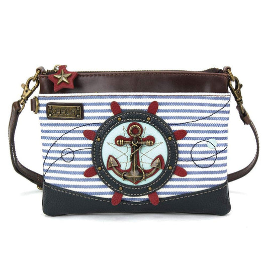Chala Handbags Anchor Mini Crossbody Handbag - Convertible Straps Fashion CHALA
