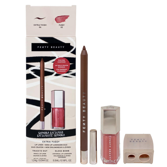 FENTY BEAUTY Extra FuSSy Lip Liner + Mini Lip Luminizer Duo - 06 Extra Thigh / 02 FuSSy