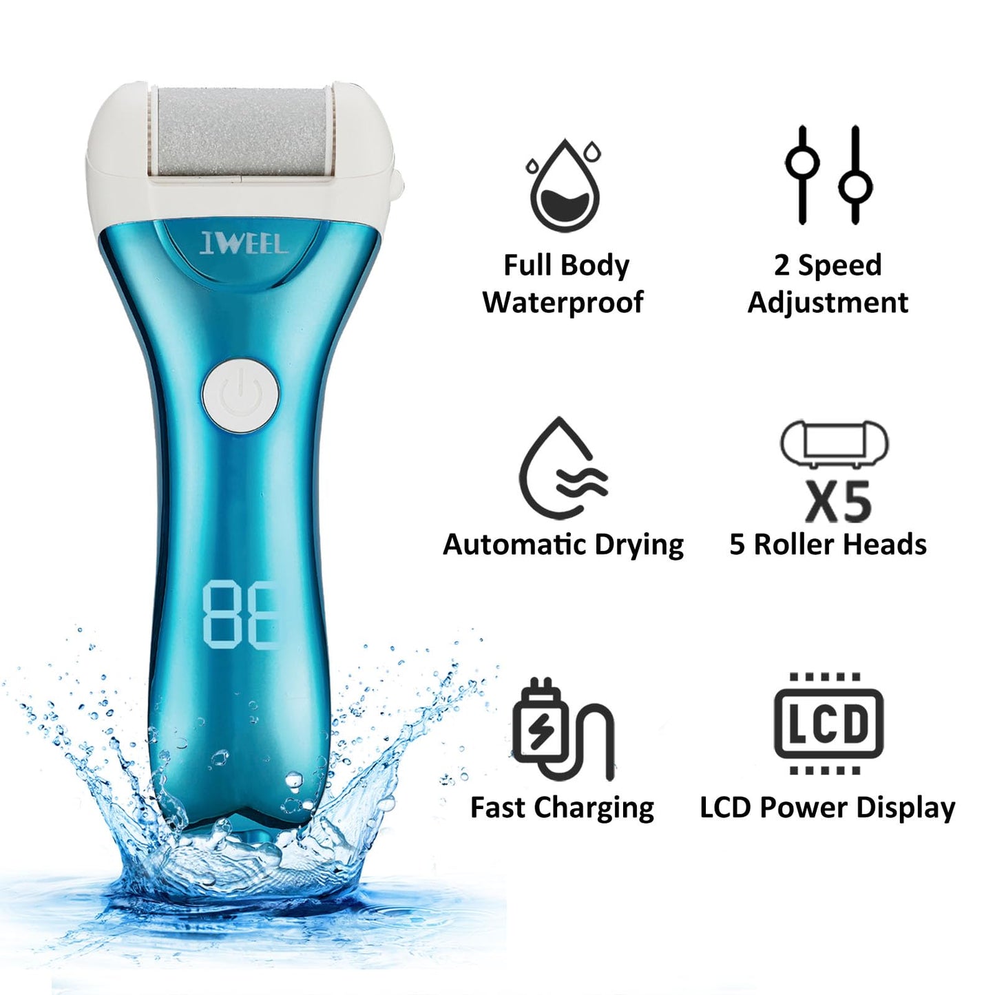 Electric Foot Callus Remover, Rechargeable Electronic Foot File Pedicure Kits, Electric Callus Remover for Feet, Foot Scrubber Dead Skin Remover