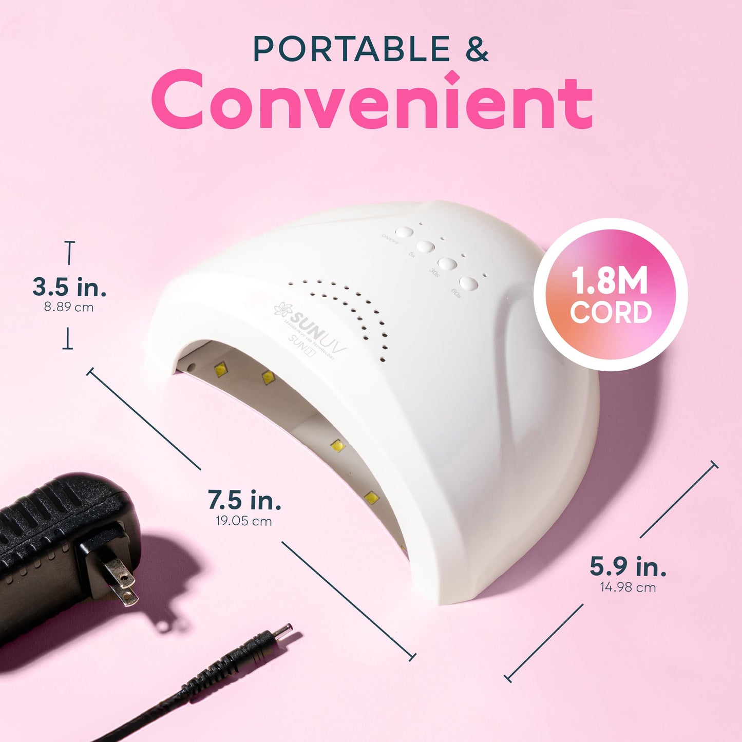 SUNUV UV LED Nail Lamp, Gel Light for Nail Polish UV Dryer with 3 Timers SUNone White Beauty and Personal Care SUNUV