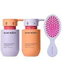 Evereden Happy Hair Duo for Kids: Vegan Shampoo and Conditioner Set with Detangler Brush - Strengthens & Smooths All Hair Types